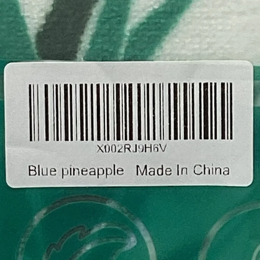 Blue & White Pineapple Pattern Microfiber Beach Towel, Size 30